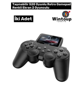 Oyun Konsolu 520 Oyunlu Iki Oyunculu Mini El Atarisi Çift Kişi 2 Adet