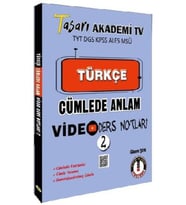 Tasarı TYT DGS KPSS ALESS MSÜ Türkçe Cümlede Anlam Video Ders Notları