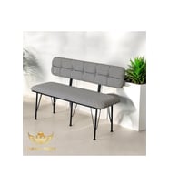 120 cm Metal Ayaklı Metal Alt Kasalı Sırtlı Bench Bank