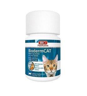 Bio Pet Active Bioderm Cat Biotin Çinko Takviyesi 100 Tablet 30 Gr