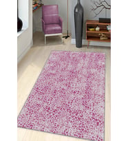 Fuşya Leopar Kaymaz Tabanlı Makinede Yıkanabilir Halı LE001 - 100 x 160 cm
