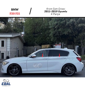 BMW F20 F21 Krom Cam Çıtası 4 prç. 2011-2019 P. Çelik