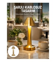 Mey İthalat® Şarjlı Masa Lambası 3 Işık Modu Kademesiz Karartma Metal Gövde Yeni Nesil