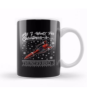 All I Want For Christmas Is Thunderbird 3 Thunderbirds Kupa Bardak Porselen