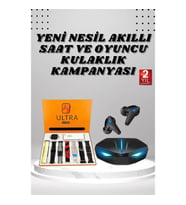 Mey İthalat® 7 Kordonlu Akıllı Saat Ve Kulaklığı ANC Özelliği Kulak İçi Mikrofonlu Sesli Görüşme