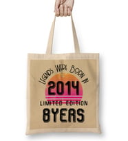 2014 Birthday Gift - Made, Born in 2014 Gift - 8 Year Old Birthday Gift Vintage Style Bez Çanta Uzun Saplı