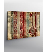 Kanvas Tablo Vintage Duvar Deseni