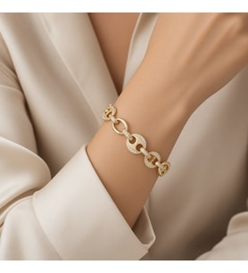 STİL İNCİSİ/XUPING JEWELRY OVAL HALKALI ZİRKON TAŞLI BİLEKLİK