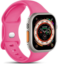 Lexroo Aple Watch Series 7 41mm için Kordon ActiveFlex Wristband Koyu Pembe [Watch Series - Pembe]