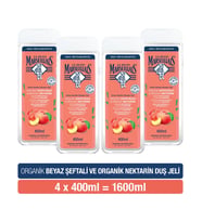 Le Petit Marseillais Organik Beyaz Şeftali & Nektarin Duş Jeli 400 ml x4
