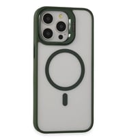 Joko Apple iPhone 15 Pro Max Kılıf Roblox Lens Magsafe Standlı Kapak - Koyu Yeşil