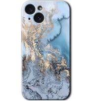 İphone 15 Kılıf HD Desen Baskılı Kılıf - Eski Mermer