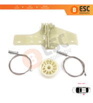 Peugeot 207 WA WC WK SW 2006–2015 5-Kapı 9223A3 İçin Elektrikli Arka Sol Cam Kriko Tamir Seti