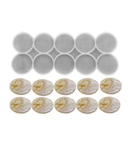 Epoksi Silikon Kalıp Çoklu Magnet Kalıbı Düz Yuvarlak Daire  Seri Döküm Kalıbı 8 CM  10 Lu