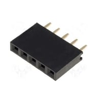 5 Pin Tek Sıra Dişi Header 180 Derece 1x5 Pin 2.54mm Soket Konnektör