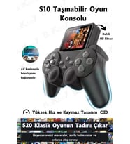 Taşınabilir El Konsolu Retro Oyun Makinesi 2.4 inç Ekrana Sahip 520 Oyunlu Televizyona Bağlanabilir