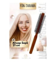 ModaCar Fön Fırçası Ahşap Saplı Tarama Fırçası