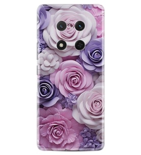 Honor Magic 7 Lite Kılıf Boutique Baskılı Resimli Mor Güller Pcode -029