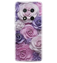 Honor Magic 7 Lite Kılıf Boutique Baskılı Resimli Mor Güller Pcode -029