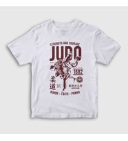 Presmono Unisex Çocuk Beyaz Kano Jigoro Ufc Mma Judo T-Shirt 502991tt
