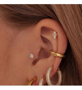 Delik Gerektirmeyen Düz Earcuff Kıkırdak Küpesi