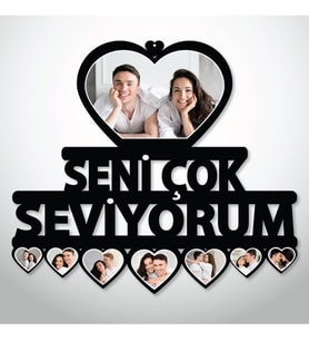 Kişiye Öze 'SENİ SEVİYORUM' Duvar Tablosu