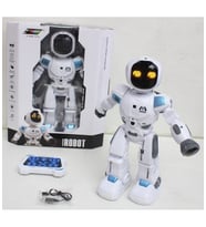 Büyük Uzaktan Kumandalı Beyaz Robot - Mavi Su Dünyası (Çok Renkli)