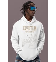 Led Zeppelin Rock Metal Müzik Grubu Baskılı Unisex Oversize Hoodie