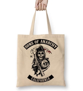 Sons Of Anarchy Logo Bez Çanta Uzun Saplı