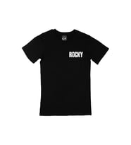 Rocky Cep Logo Tasarımlı Siyah Tişört