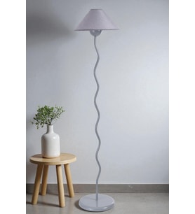 EVA GRİ LAMBADER HASIR GRİ ABAJURLU