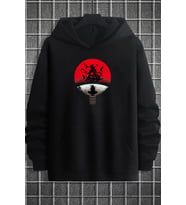 Unisex Itachi Uchiha Baskılı Sweatshirt (Siyah)