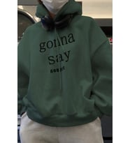Erkek Gonna Say Baskılı Oversize Sweatshirt (Yeşil)