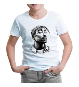 Tupac Shakur - Bandana Beyaz Çocuk Tshirt