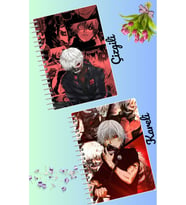 Tokyo ghoul defter seti 2 adet A4 boyutu 21*30 çizgili + kareli 60 syf