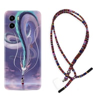 Vivo Y15S Y32 Y33S Y51 Y53S Kılıf Boyun Asklı Rasta Silikon Kız ve Ejderha 1742