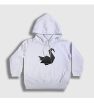 Presmono Unisex Çocuk Beyaz Origami Swan Prison Break Kapüşonlu Sweatshirt 276151tt