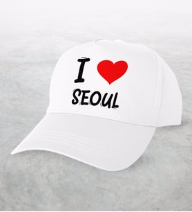 BK Gift I Love Seoul Tasarımlı Beyaz Şapka - Model 1