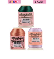 3 Adet Altınbaşak Oya ve Dantel İpi 20 gr - Royaleks - No: 822 - 554 - 137