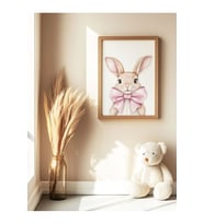 1 Adet Pembe Papyonlu Tavşan Poster