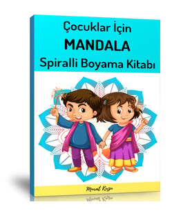 Çocuklar İçin MANDALA Spiralli Boyama Kitabı