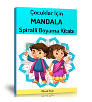 Çocuklar İçin MANDALA Spiralli Boyama Kitabı