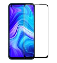 Xiaomi Redmi Note 9 Ekran Koruyucu Full Tam Kaplayan Kavisli Tempered Cam (Siyah)