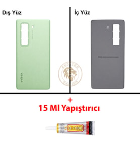 Infinix Hot 50 Pro Plus Yeşil Uyumlu Arka Kapak + B7000 Yapıştırıcı Arka Cam Batarya Pil Kapağı