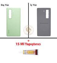 Infinix Hot 50 Pro Plus Yeşil Uyumlu Arka Kapak + B7000 Yapıştırıcı Arka Cam Batarya Pil Kapağı