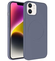 Apple iPhone 12 Kılıf Magsafe Wireless Şarj Özellikli Pastel Renk Silikon Mat Kapak (Lavanta)