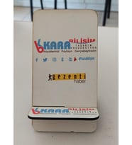 Kara Bilişim Firmaya Özel Logo vb. Baskılı Ahşap Telefon Tutucu