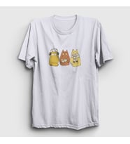 Presmono Unisex Beyaz Cat Brothers Kedi T-Shirt 287633tt (Beyaz)