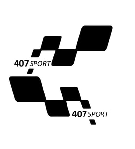 407 sport Etiket Yapıştırma 30cmx11cm MMD137