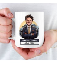 En Başarılı Erkek Galericiye hediye Karikatürlü Kupa Bardak
